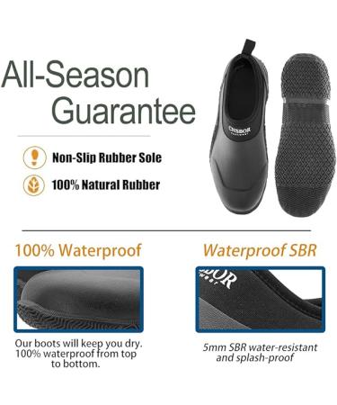 CNSBOR Men's Waterproof Garden Shoes - Black - Size 13 Wide - Buy Online on GoSupps.com
