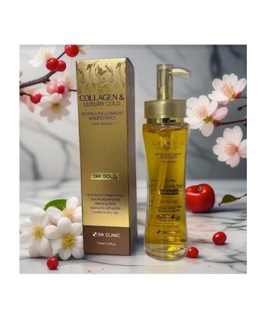 123 UBuy Shop_COLLAGEN LUXURY 24K GOLD ESSENCE REVITALIZING COMFORT Anti-Wrinkle 150ml/ 5.07fl.oz. Made in Korea.