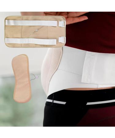 Fenteer Castor Oil Compress - 2 Pieces Adjustable Elastic Band Washable Sleep Aid Khaki Color - Anti-Oil Output - Buy Online on GoSupps.com