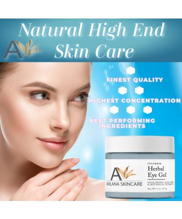 Avilana Cucumber Herbal Eye Gel - Cooling Gel for Youthful Eyes | Reduces Puffiness, Dark Circles, and Fine Lines | Calming and Hydrating Formula - Buy Online on GoSupps.com