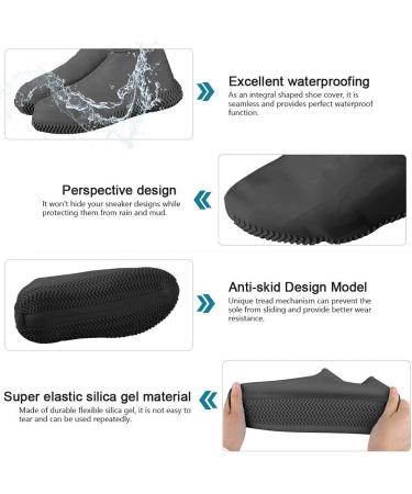 ZOEAST Waterproof Silicone Shoe Covers - Reusable, Non-Slip Overshoes for Rain, Snow, Indoor Use - Men, Women, Kids Large White - Buy Online on GoSupps.com