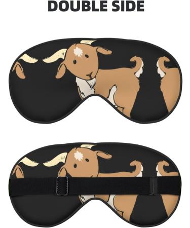 Brown Goat Print Unisex Sleep Eye Mask | Soft Comfort Eye Shade for Travel Yoga & Shift Work - Buy Online on GoSupps.com