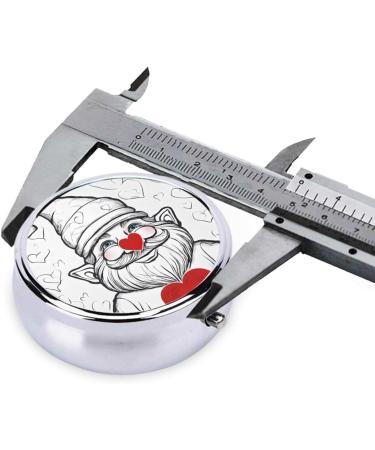 Cute Gnome Mini Round Pill Box | 3 Compartment Portable Organizer for Travel Home & Office - Buy Online on GoSupps.com