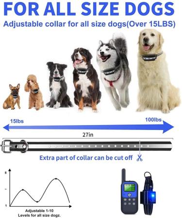 SUFMIEP Dog Training Collar with 5000Ft Remote Electronic Dog Collar with Beep Level 1-10 Strong Vibration Remote call Anti Barking Collar Set for Small Medium Large Dog Receiver with 800MA battery - Buy Online on GoSupps.com