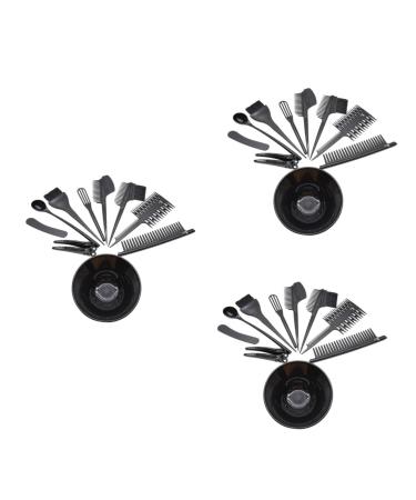 minkissy 3 Sets Highlight Brush Hair Tools for Hair Tint Dying Hair Color Mixing Brush Bowls Hair Color Brush Hair Color Mixing Bowls Hair Dying Brush Dye Comb Hairdressing Tool Hair Dye