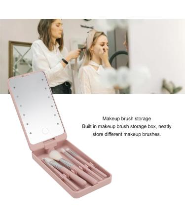 LED Makeup Mirror & Brush Set | High Clarity Rotating & Folding | Travel-Friendly Beauty Kit - Buy Online on GoSupps.com