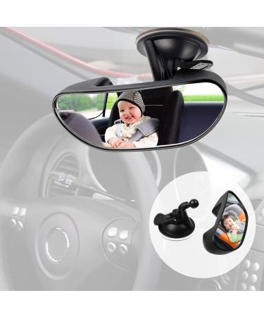 Smart Planet Auto Baby Returns - 15x5cm Vaulted Mirror for Back Seat with Suction Cup - Perfect for Driver's School - Buy Online on GoSupps.com