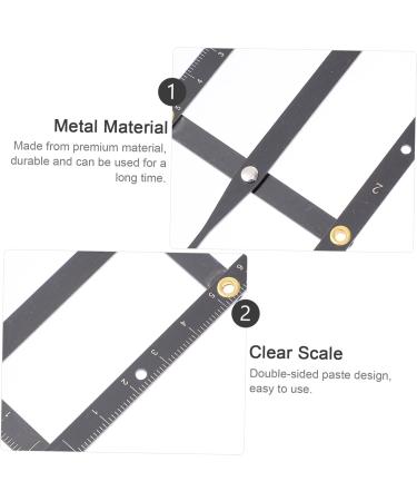 Mikinona Eyebrow Scale Mini Tools Makeup Tools Eyebrow Stencil Eyebrow Positioning Tool Balance Caliper Miss 1 count (Pack of 1) Black - Buy Online on GoSupps.com