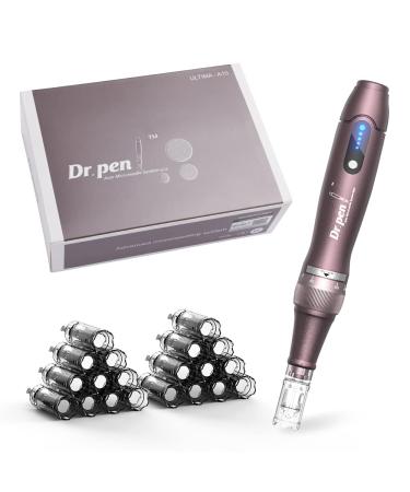 Dr.Pen A10 Professional Wireless Microneedling Pen with 20 Replacement Cartridges Adjustable Micro Needling Micro needle Pen Microneedle Machine for Skin Care EM4801KIT-UK Purple