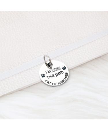 ENSIANTH Pet Collar Tags Cat of Mischief Gift Cat ID Tags Cat Owner Gift Pet ID Tags Cat Lady Gift (Cat of Mischief) - Buy Online on GoSupps.com