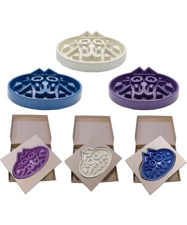 Veterinarian-Designed Large Purple Cat Puzzle Feeder Bowl for Enrichment and Activity - Buy Online on GoSupps.com