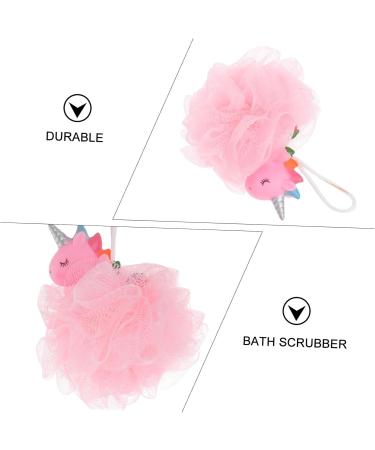 2pcs Unicorn Bath Ball for Kids - Cartoon Bath Scrubber & Poufs | Toddler Shower Mesh Ball - Perfect for Fun Bath Time - Buy Online on GoSupps.com
