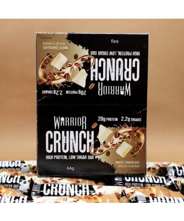 White Choc Mocha Warrior CRUNCH Protein Bars - 12 Count Pack - Buy Online on GoSupps.com