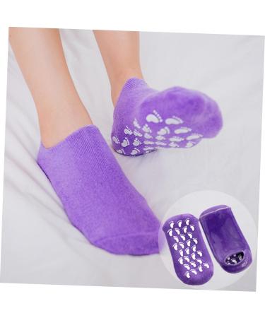 Healeved 1 Pair Cotton Sock Silicone Moisturizing Socks Womens Block Heels Dress Shoes for Women Heels Socks Cracked Heels Socks Womens+Pumps Purple Gel Spa Miss - Buy Online on GoSupps.com