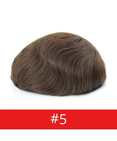 Lordhair Knotless Toupet for Men - 8x10 Inch Skin Top Human Hair System | Light Medium Density - Buy Online on GoSupps.com