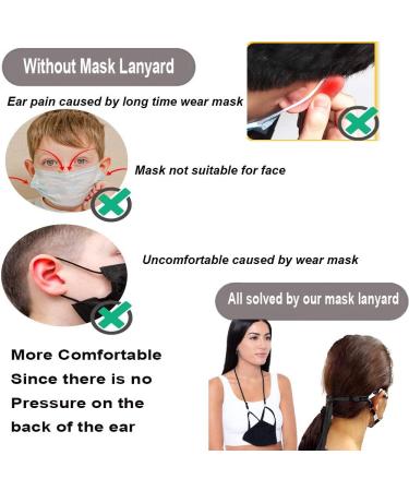 Adjustable Face Mask Lanyard Ear Grips Extender - Anti-Slip & Comfortable (6 Colors, 6pcs) - For Adults & Kids - Buy Online on GoSupps.com