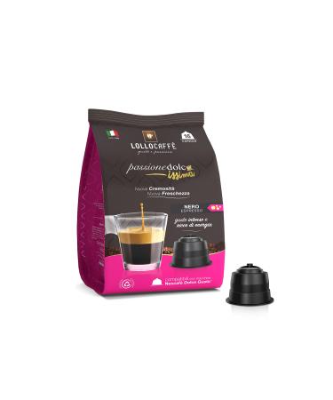 Lollo Caff 384 Lollo Coffee Capsules Compatible with NESCAF DOLCE GUSTO Black