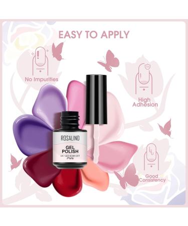 ROSALIND UV Nail Polish Pastel Set Sweet Candy Gel Nails 8 Colours Gel Nail Polish UV Colour Gel Shellac for Spring Gel Nail Polish Set Mini 002 - Buy Online on GoSupps.com