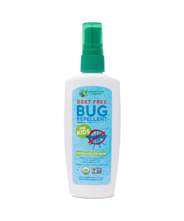 Greenerways Organic Bug Spray for Kids, Kid Friendly Natural Mosquito Repellent, USDA Organic, Non-GMO, Mosquito-Repellent, Bug Repellant, Clothing DEET-Free - 4Oz