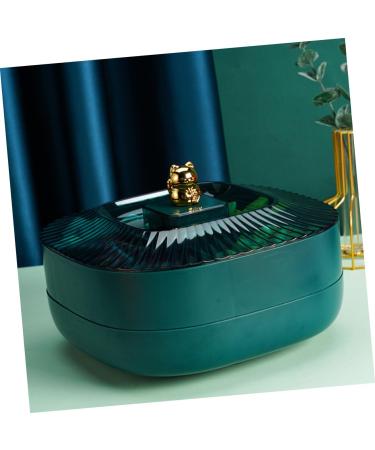 ABOOFAN 1pc Double Layer Dried Fruit Box Nut Plate to Rotate Light Luxury 26X26CM Green - Buy Online on GoSupps.com