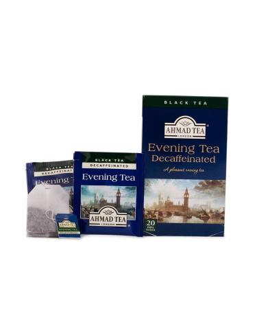 Buy Ahmad Tea Evening Tea - Caffeine-Free Black Tea with Bergamot - 20 Aroma-Sealed Individually Packaged Tea Bags (2 Pack) for International Shipping - Buy Online on GoSupps.com