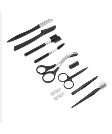 Buy Professional 10-Piece Eyebrow Care Set | Scissors Comb Tweezers & Shaving Tools - International Shipping Available - Buy Online on GoSupps.com
