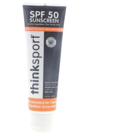Thinksport Sunscreen SPF 50+ - Premium Non-Toxic Sunscreen - 3 fl oz - International Shipping Available - Buy Online on GoSupps.com
