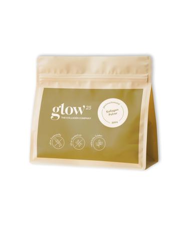 GLOW25 Collages Powder 300g - The original - Premium Collagen Hydrolysate - Peptides type 1 and 3 - Perfect solubility - Nature 20 Portions (1 Pack)