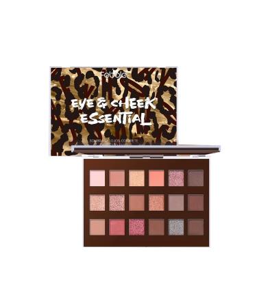 Professional 18 Colors Eyeshadow Makeup Palette Brown Eyeshadow Palette for Mature Women Eye Shadow Pallet Natural-Looking Blendable Waterproof Long Lasting White