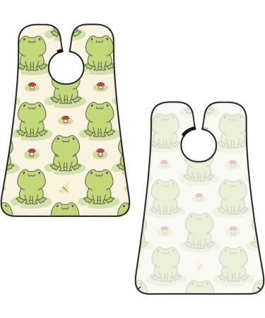 Frog Mushroom Beard Bib - Non-Stick Grooming Cloth & Summer Animal Hair Catcher for Men | Ideal for Shaving Trimming & Salon Use - Buy Online on GoSupps.com
