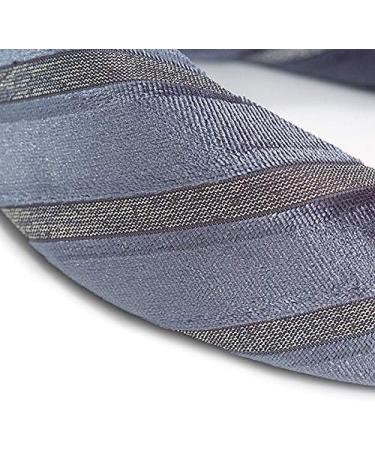 Retro Thicken Padded Velvet Glitter Stripes Wide Chunky Hair Band/HeadBand/Alice Band in Blue Grey - Buy Online on GoSupps.com