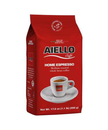 Aiello AIELLO COFFEE - HOME ESPRESSO - Mix in grains 500 Gr - Strong mix - Intensity 8/10 - Simple packaging