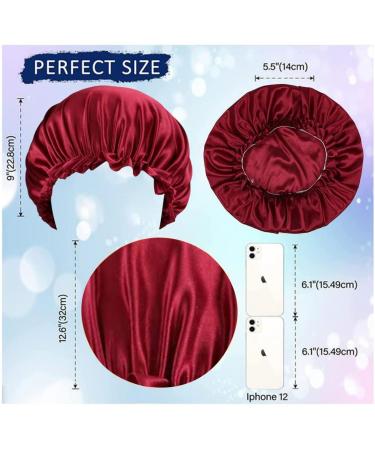 Shop Satin Hair Night Bonnets - Adjustable Sleep Caps for Women | 2 Pack - Perfect for Healthy Hair - Buy Online on GoSupps.com