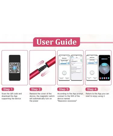 Ear Wax Removal Tool with Camera Smart Visual Otoscope for iPhone iPad Android Ear Cleaning Tool with Lights in Rose Red - Buy Online on GoSupps.com