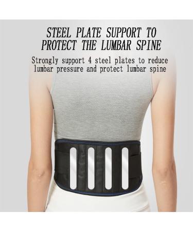 Adjustable Lumbar Spine Support Belt | Self-Warming Magnetic Therapy for Pain Relief | Black XXL - Men & Womens Back Support - Buy Online on GoSupps.com