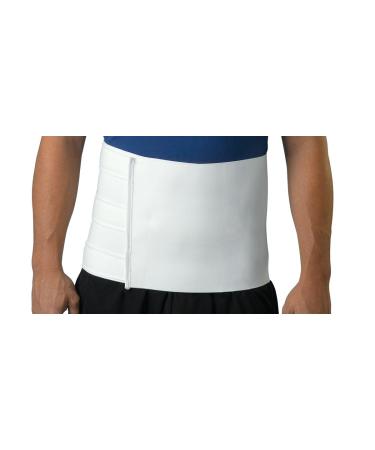 Medline Premium 4-Panel Abdominal Binder 12-Inch High Universal Size 27-48 Inch Comfort Lined Elastic Hook-and-Loop Closure 1 Each