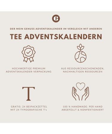 My Pleasure Tea Advent Calendar 2023 | 24 Fine Teas for 100 Cups | Perfect Christmas Gift for Tea Lovers & Connoisseurs - Buy Online on GoSupps.com