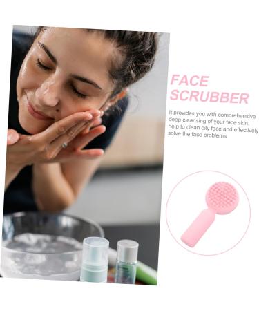 Angoily Silicone Face Brush Face Exfoliator Face Scruber Exfoliate for Face Scrubber Facial Exfoliator Silicone Face Scrubber for Women 3d Manual Cleansing Brush Pink Silica Gel - Buy Online on GoSupps.com