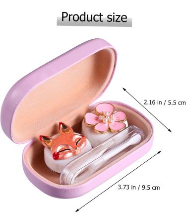 Lurrose Colored Contact Lens Container Kit - Travel Hard Glasses Case & Eye Care Set (9.5x5.5cm Pink) - Perfect Lens Protection & Cleaning Accessories - Buy Online on GoSupps.com