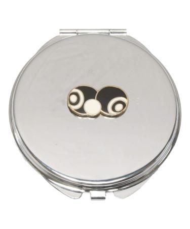 Bowls & Jack Black Enamel Compact Mirror Handbag Gift With Free Engraving 40