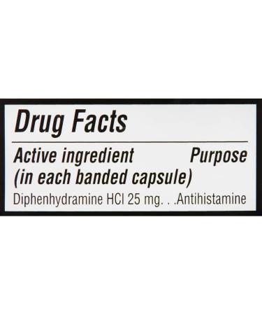 Allergy Relief Diphenhydramine HCl | Diphenhydramine Hydrochloride | 25mg Antihistamine Capsules 100 Count - Buy Online on GoSupps.com