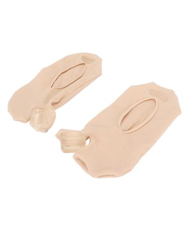 1 Pair Toe Separator Socks Bunion Relief Socks Soft Elastic Breathable Foot Thumb Valgus Corrective Socks (Skin Color)
