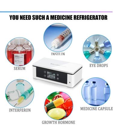 Insulin Cooler Portable Mini Insulin Refrigerated Box Mini Medicine Refrigerator and Insulin Cooler for Car Suitable for Car/Travel/Aircraft - Buy Online on GoSupps.com