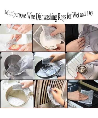 Ancienflow Scrubber Ancienflow Double Stainless Steel Scrubber Cloth Realisticm Multipurpose Wire Miracle Cleaning Cloths Graceiful Double Stainless Steel Scrubber for Wet and Dry (3PCS) - Buy Online on GoSupps.com