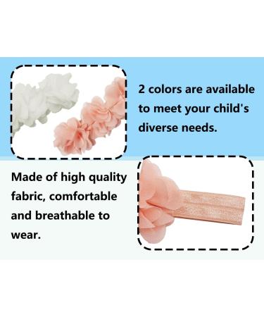 Kapsing 2-Piece Baby Headband Set | Elastic Turban Hairbands for Newborns & Toddlers | Flower Accessories for Baby Girls - Buy Online on GoSupps.com