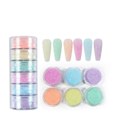 Shop Gzmayuen Glitter Powder for Nails - 18 Color Sugar Effect Shimmering Glitter Set for Stunning Nail Art | International Shipping Available - Buy Online on GoSupps.com