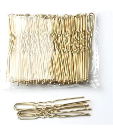 Hair Clips 50 pieces/bag 5 cm U-shaped alloy hairpin wavy hairpin simple metal hairpin hairpin bridal hairstyle tool hairpin Blue Hair Clips (Size : Gold) - Buy Online on GoSupps.com