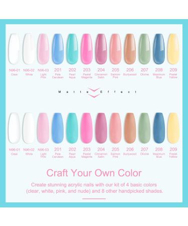 Lavender Violets Acrylic Powder and Liquid Set - 12 Spring Candy Colours | Nail Extension Beginner Kit N660 - Buy Online on GoSupps.com