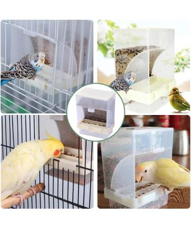 Komunj Transparent Food Spender for Budgies Canaries & Finches - Ideal Food Container for Parenting and Seeds - Buy Online on GoSupps.com