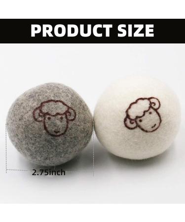 Wool Dryer Balls - 6 PCS Tumble Dryer Balls Hypoallergenic Reusable Anti Static Tumble Dryer Balls Natural Fabric Softener Reduce Drying Time and Wrinkles Wool Balls for Tumble Dryer - Buy Online on GoSupps.com